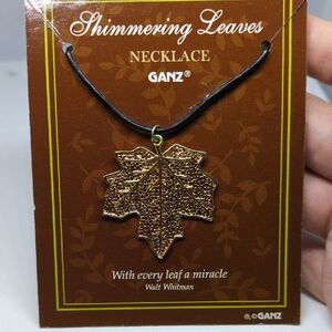 GANZ Gold Leaf Pendant Necklace